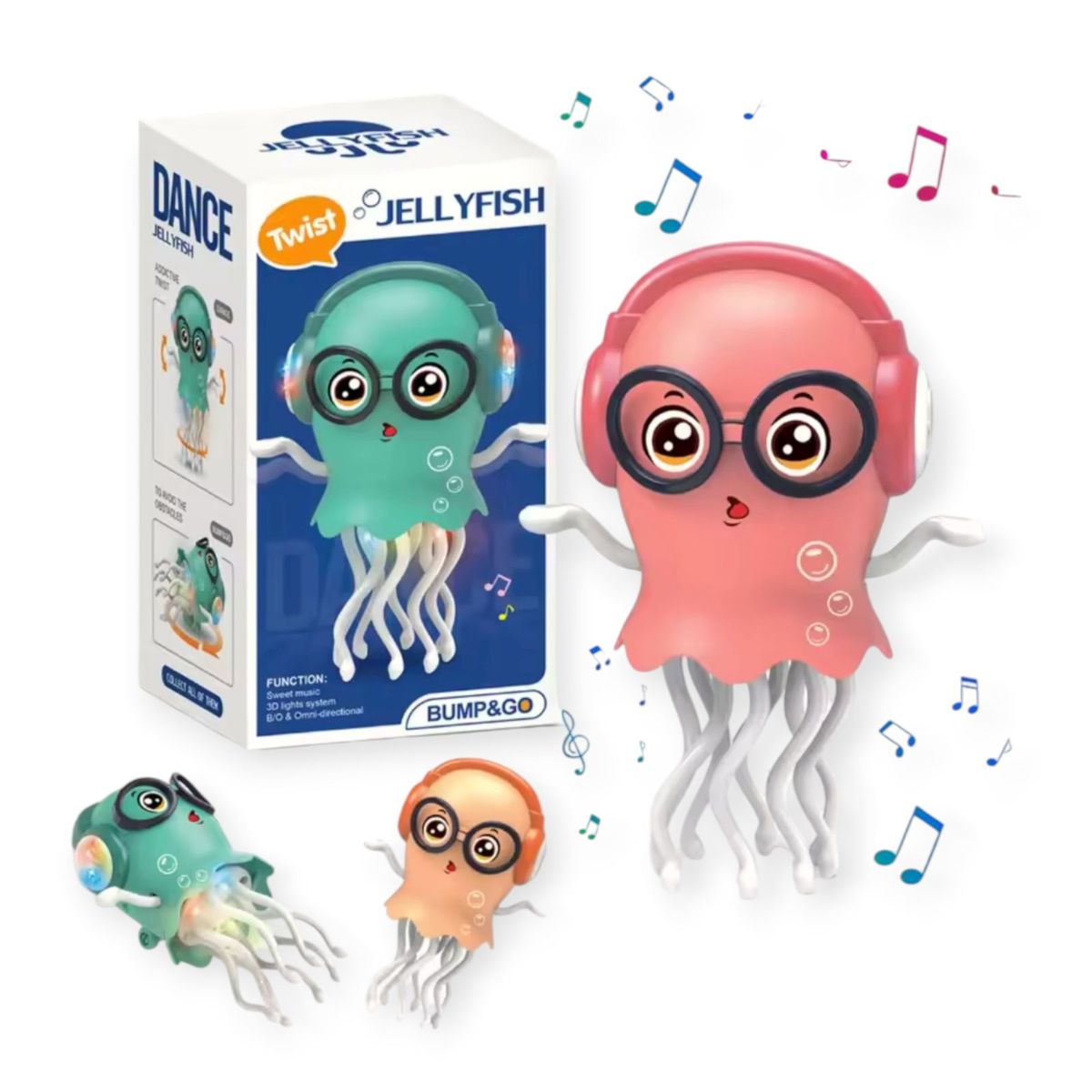 GENERICO - Pulpo Medusa Bailarin Jellyfish Robot Con Luces y Música Rosa
