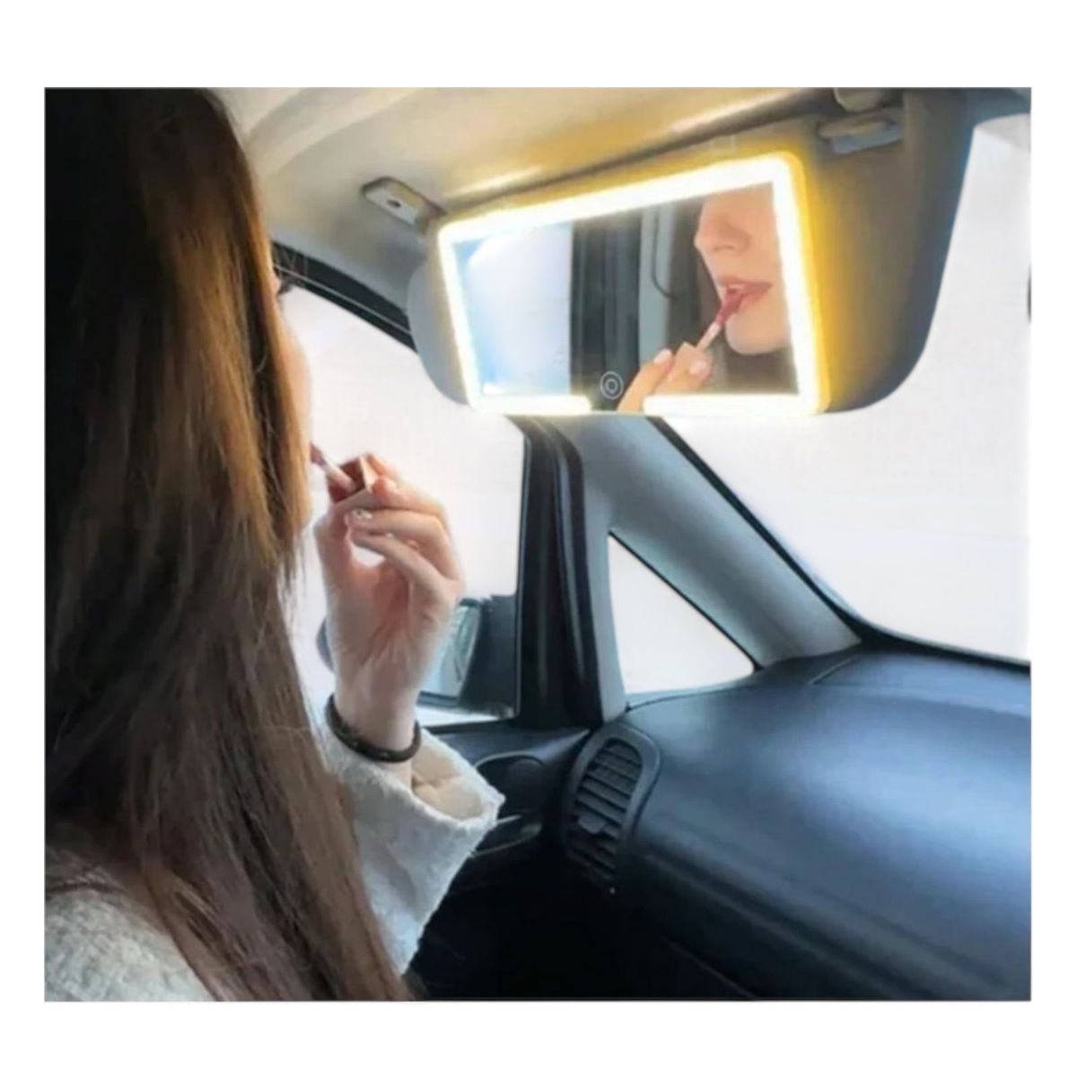 GENERICO - Espejo con Luz Led Maquillaje Para Visera Auto