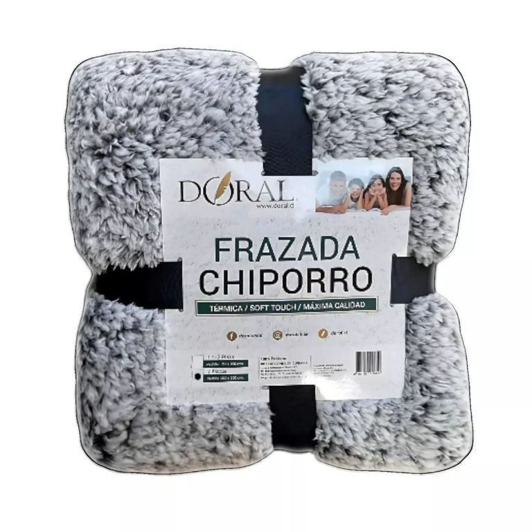 Frazada Chiporro Two Tones15 Plazas Gris 1,5 PLAZAS