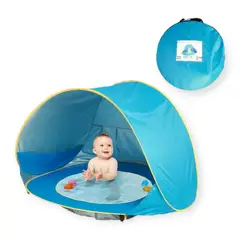 GENERICO - Carpa Para Niños Piscina Tienda 2 en 1 Plegable Playa Verano Celeste