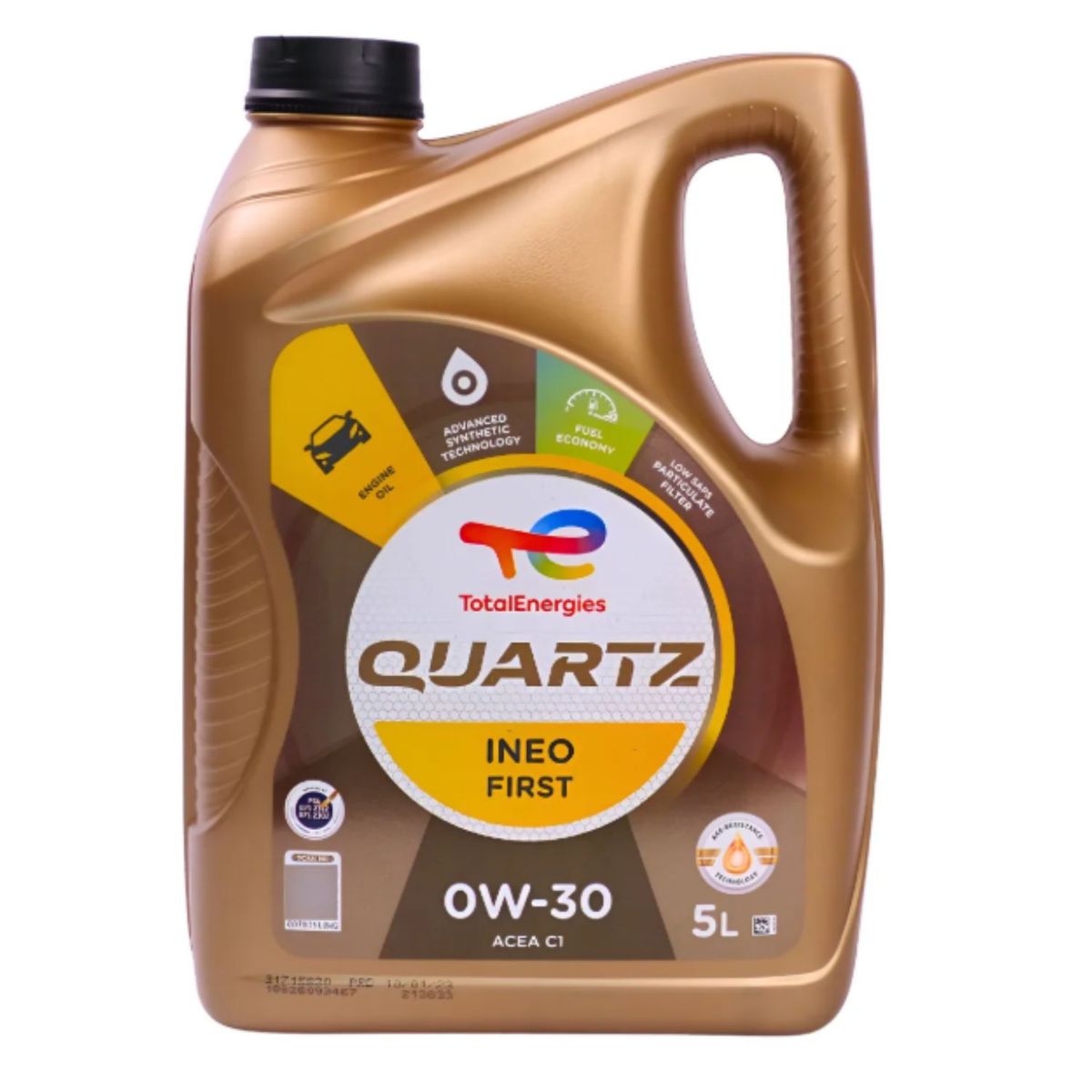 TOTAL - Lubricante Motor 0w30 Total Quartz Ineo First 5 lts. Acea C1