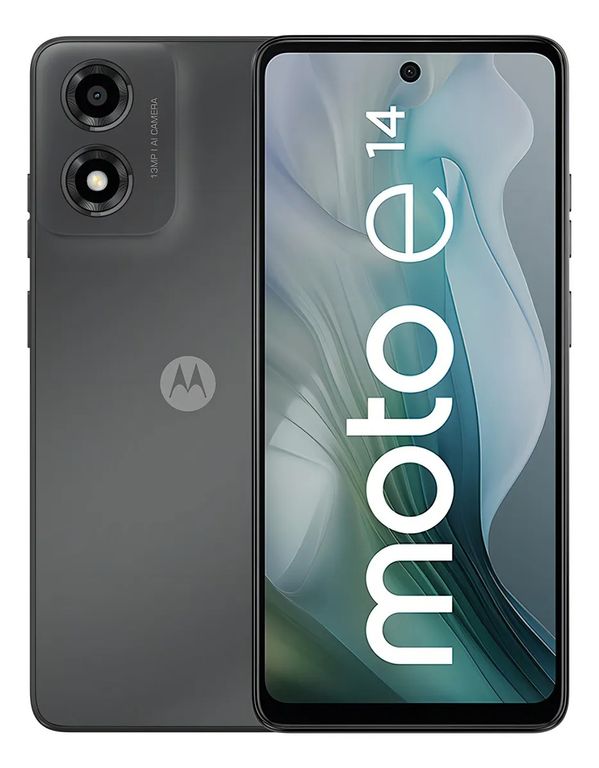 Moto E14 64GB 2GB RAM Gris Pantalla 656″ 90Hz Cámara 13MP Batería 5000mAh Liberado