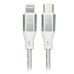 MLAB - Cable Certificado Lightning a Type C Silver 9264 Cable Mallado Resistente