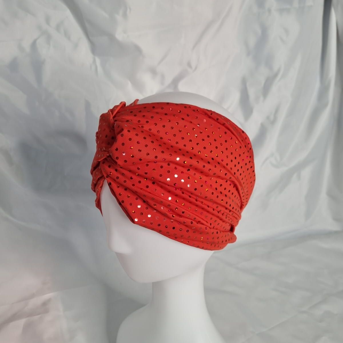 EL ESPACIO DE TOMMY - Turbante cintillo clínico lycra rojos brillos