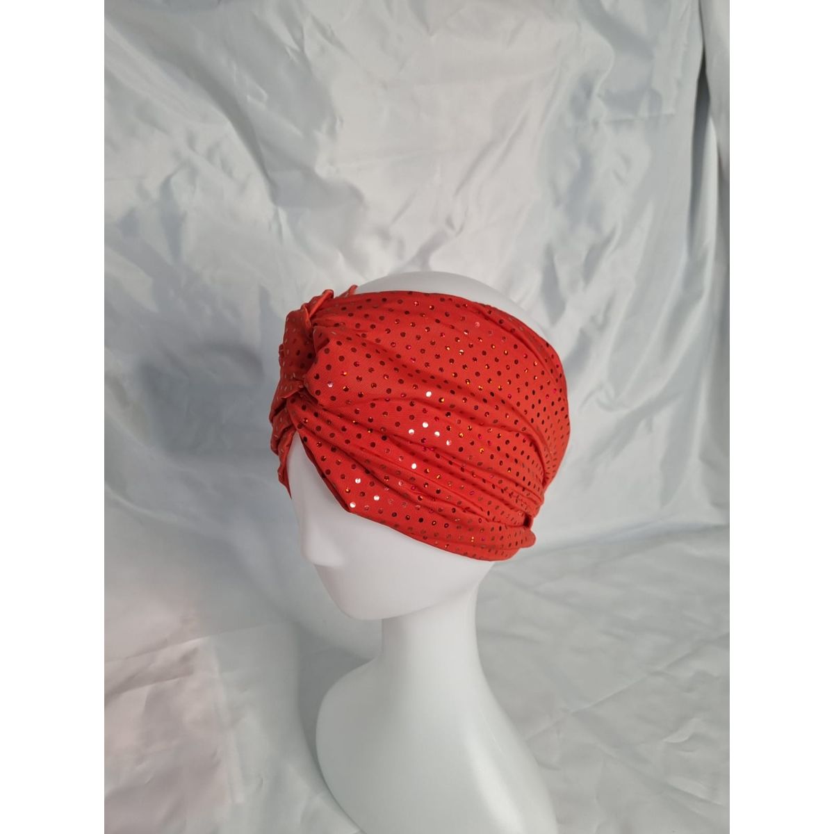 EL ESPACIO DE TOMMY - Turbante cintillo clínico lycra rojos brillos