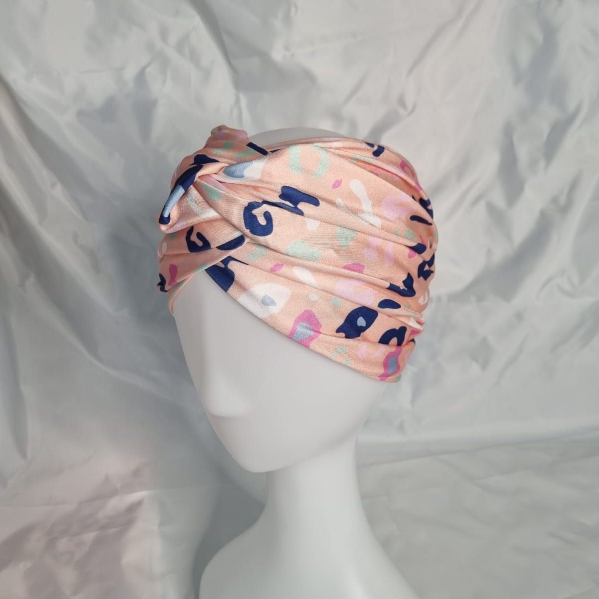 EL ESPACIO DE TOMMY - Turbante cintillo clínico lycra animal print damasco