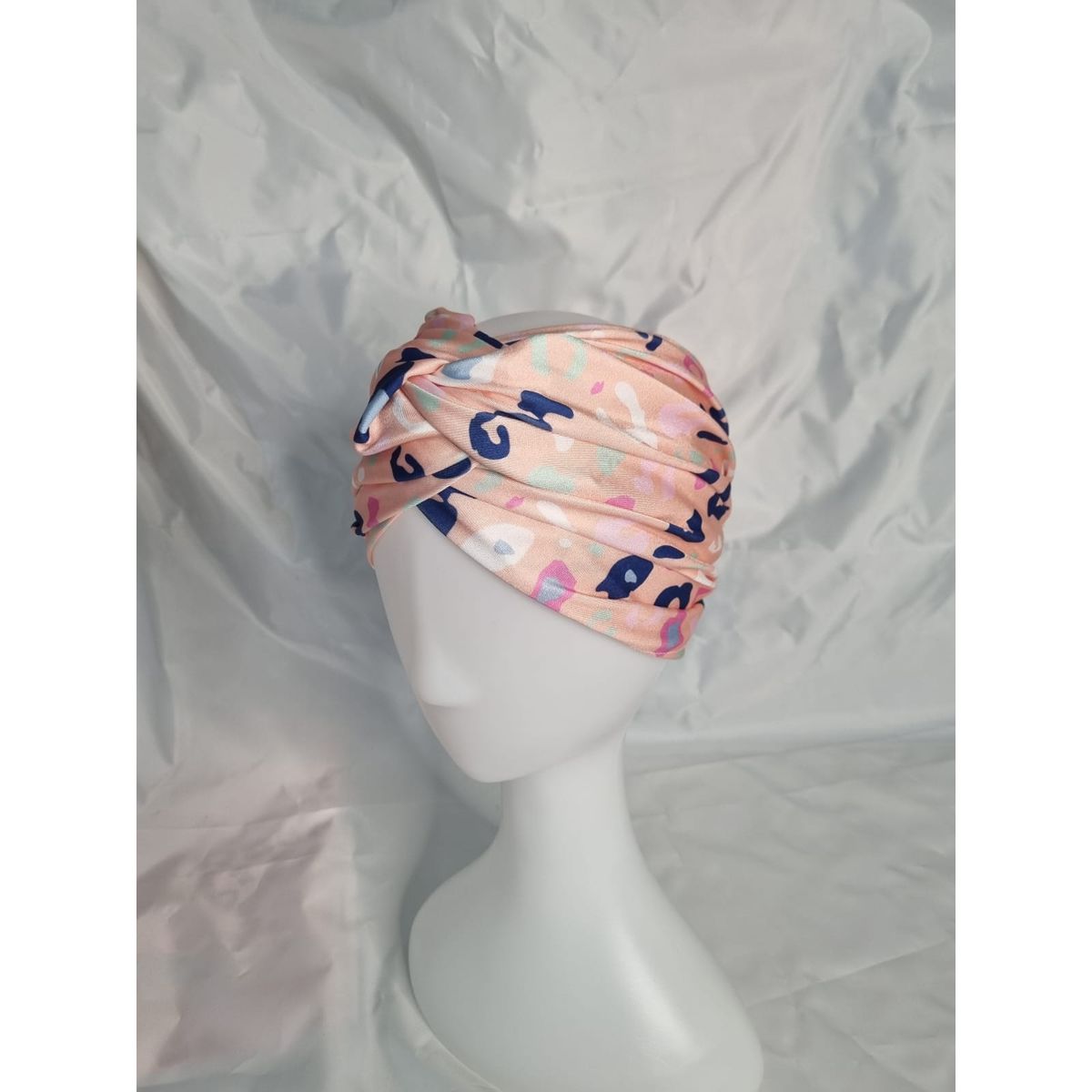 EL ESPACIO DE TOMMY - Turbante cintillo clínico lycra animal print damasco