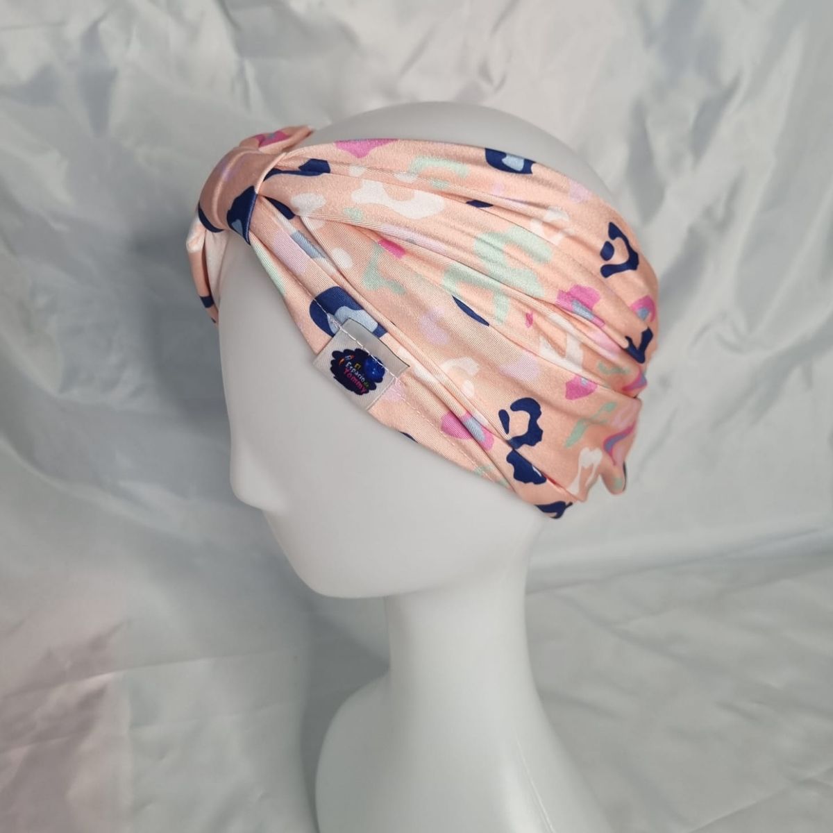 EL ESPACIO DE TOMMY - Turbante cintillo clínico lycra animal print damasco