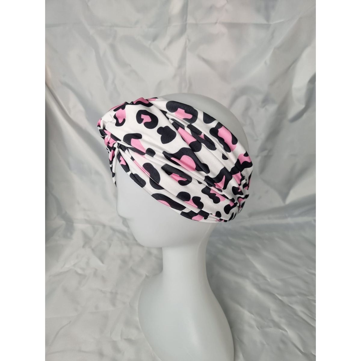 EL ESPACIO DE TOMMY - Turbante  cintillo clínico lycra animal print rosa negro blanco