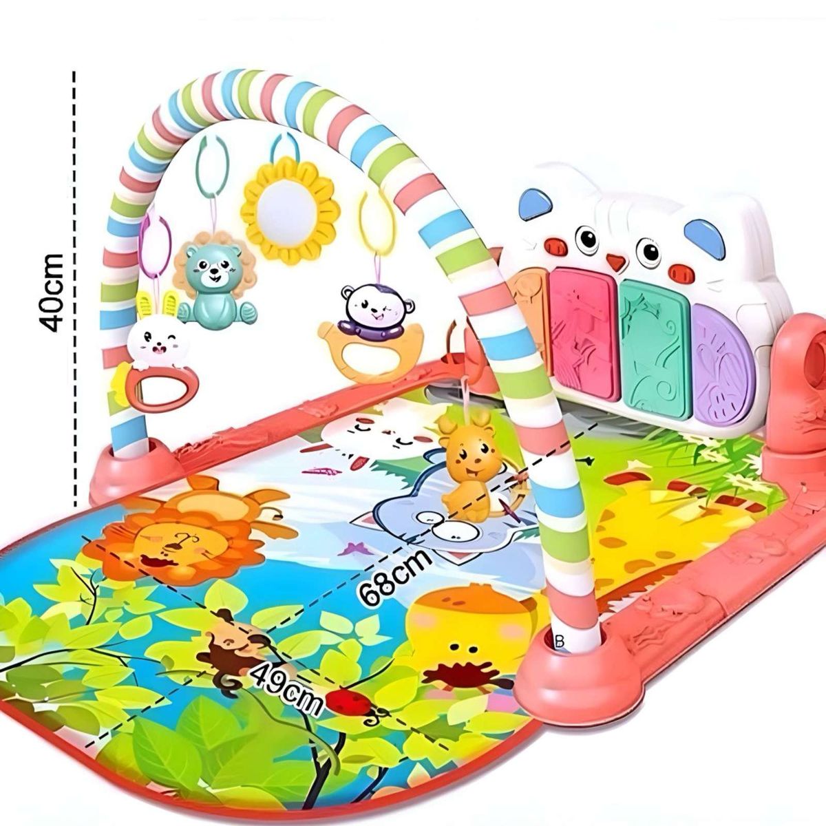 GENERICO - GIIMNASIO INFANTIL PISO CAMINADOR ROSA 2 EN 1