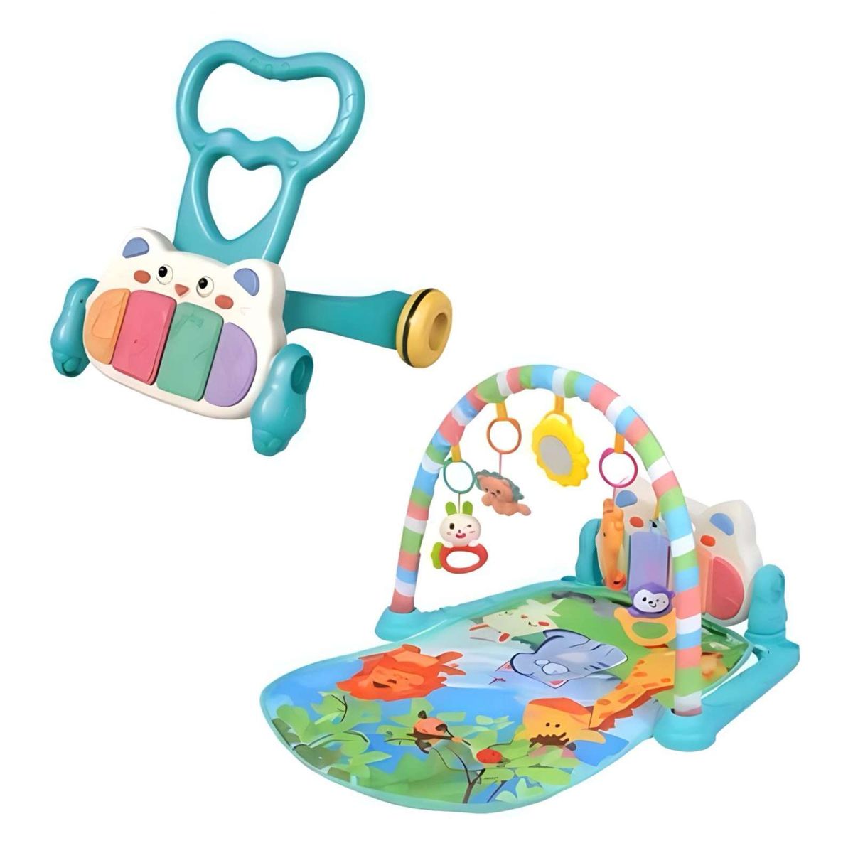 GENERICO - GIIMNASIO INFANTIL PISO CAMINADOR AZUL 2 EN 1