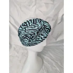EL ESPACIO DE TOMMY - Turbante cintillo clínico lycra cebra verde agua negro