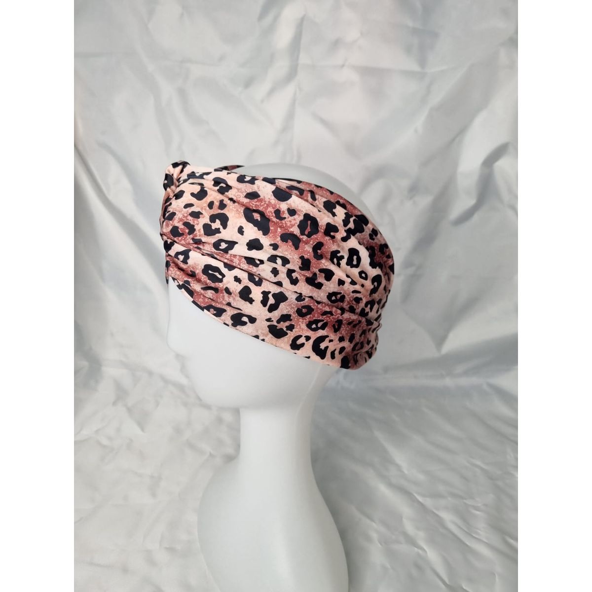 EL ESPACIO DE TOMMY - Turbante cintillo clínico lycra animal print negro