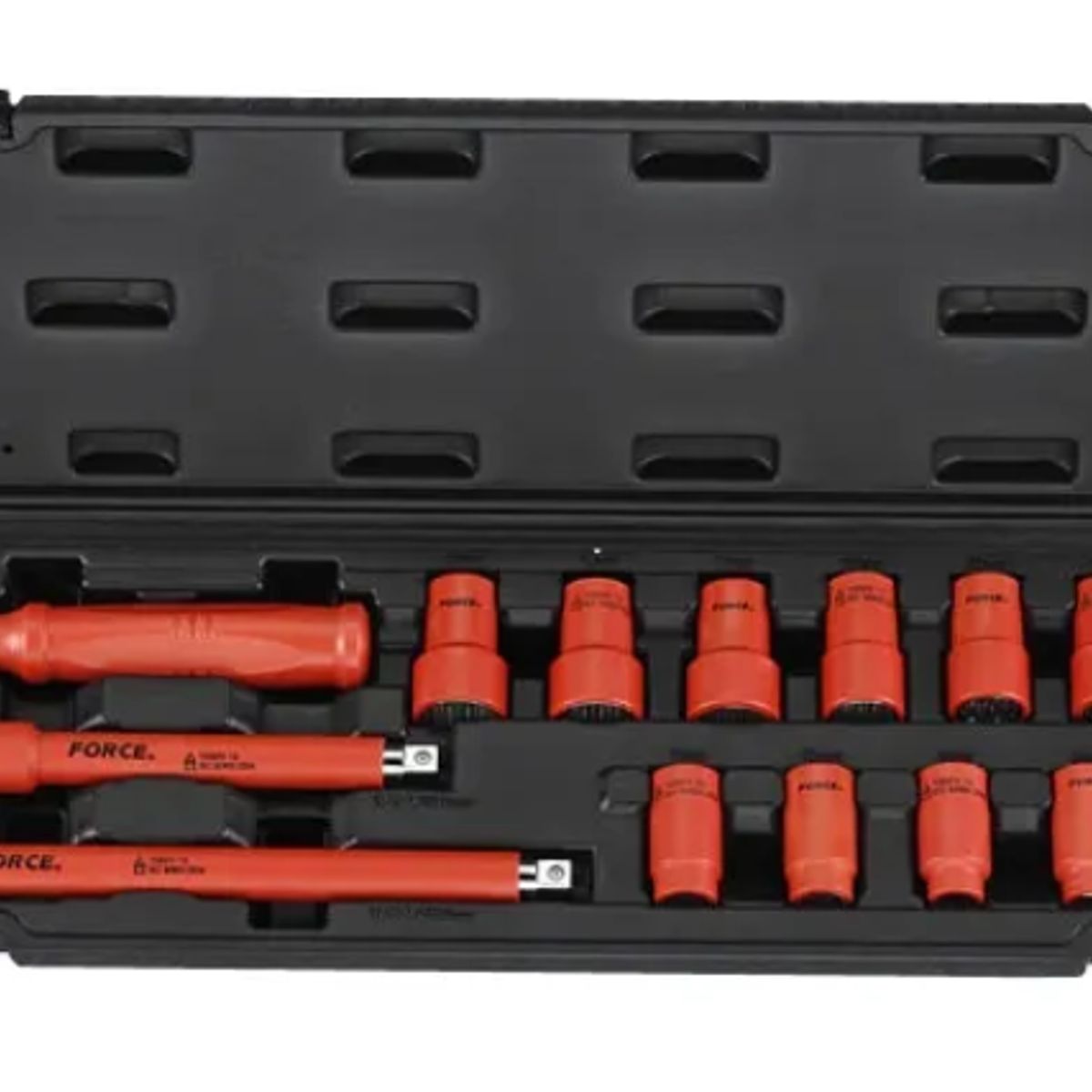 GENERICO - Juego Dados Aislados 3/8" 17 Piezas 1000V VDE FORCE Electricista