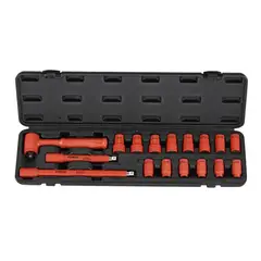 GENERICO - Juego Dados Aislados 3/8" 17 Piezas 1000V VDE FORCE Electricista