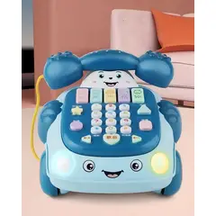 GENERICO - JUGUETE TELÉFONO CARRO PARA BEBÉ EDUCATIVO DESARROLLO COGNITIVO AZUL