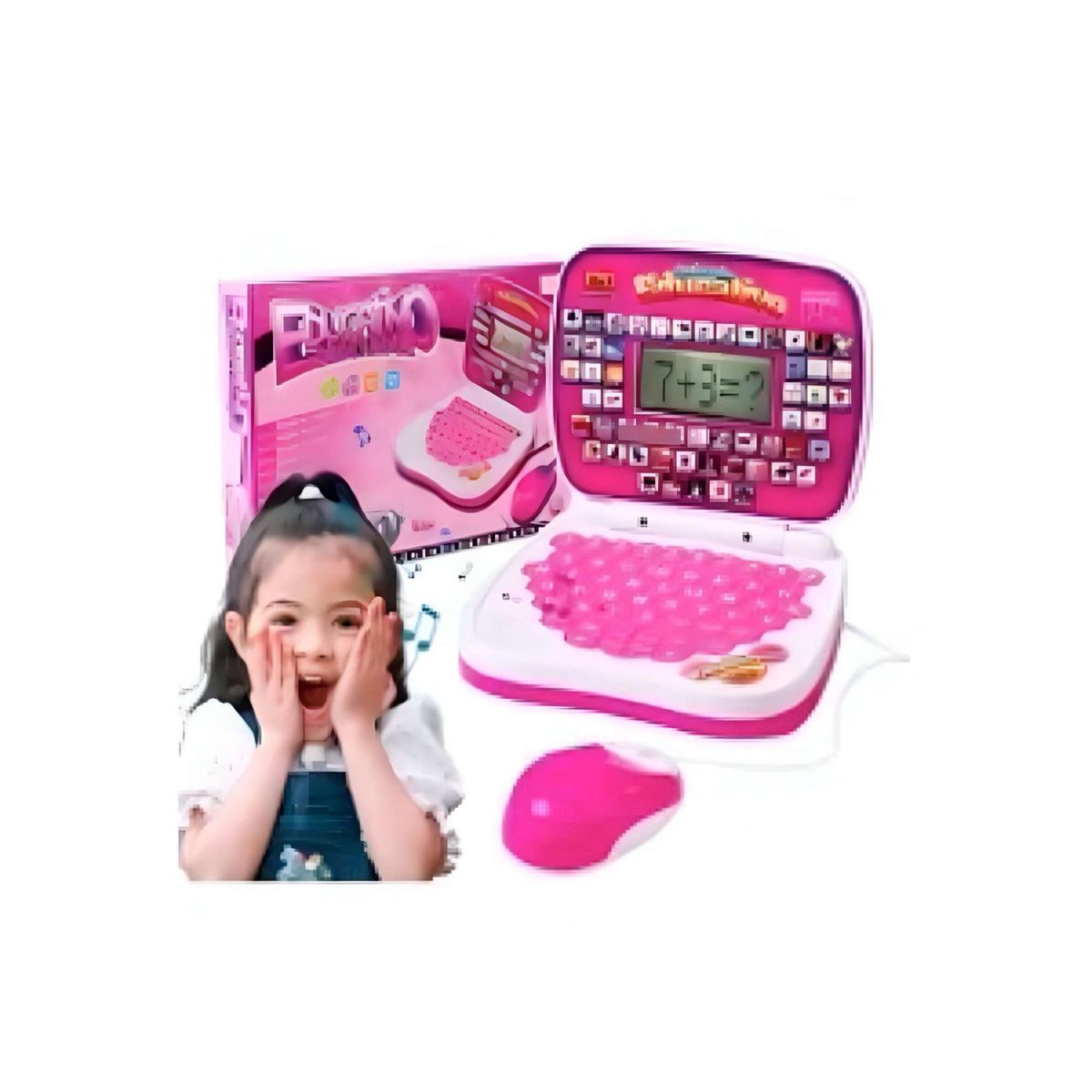 GENERICO - MI PRIMERA MINI LAPTOP EDUCATIVA BILINGÜE ROSA