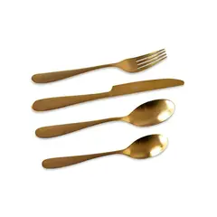 KRONS - Juego de Cubiertos de Mesa 24 piezas Gold -