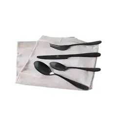 KRONS - Juego de Cubiertos de Mesa 24 piezas Black -