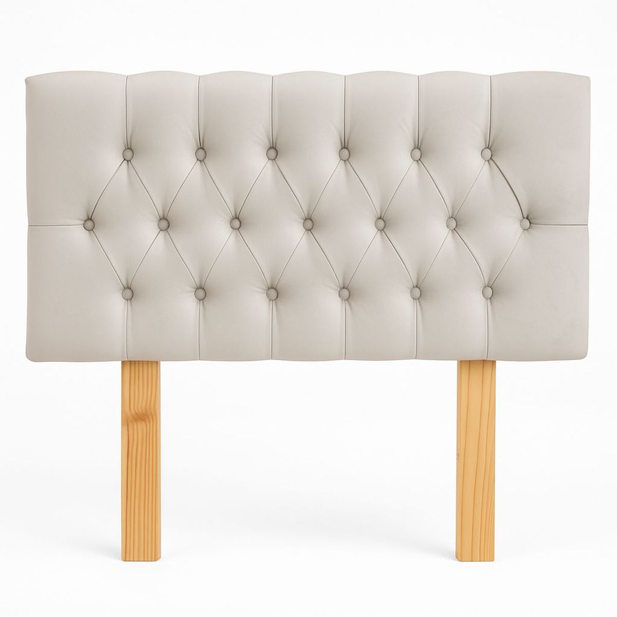 GENERICO - Respaldo 2 Plazas Classic Line Buttons Gris Claro Perla