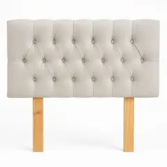 GENERICO - Respaldo 2 Plazas Classic Line Buttons Gris Claro Perla