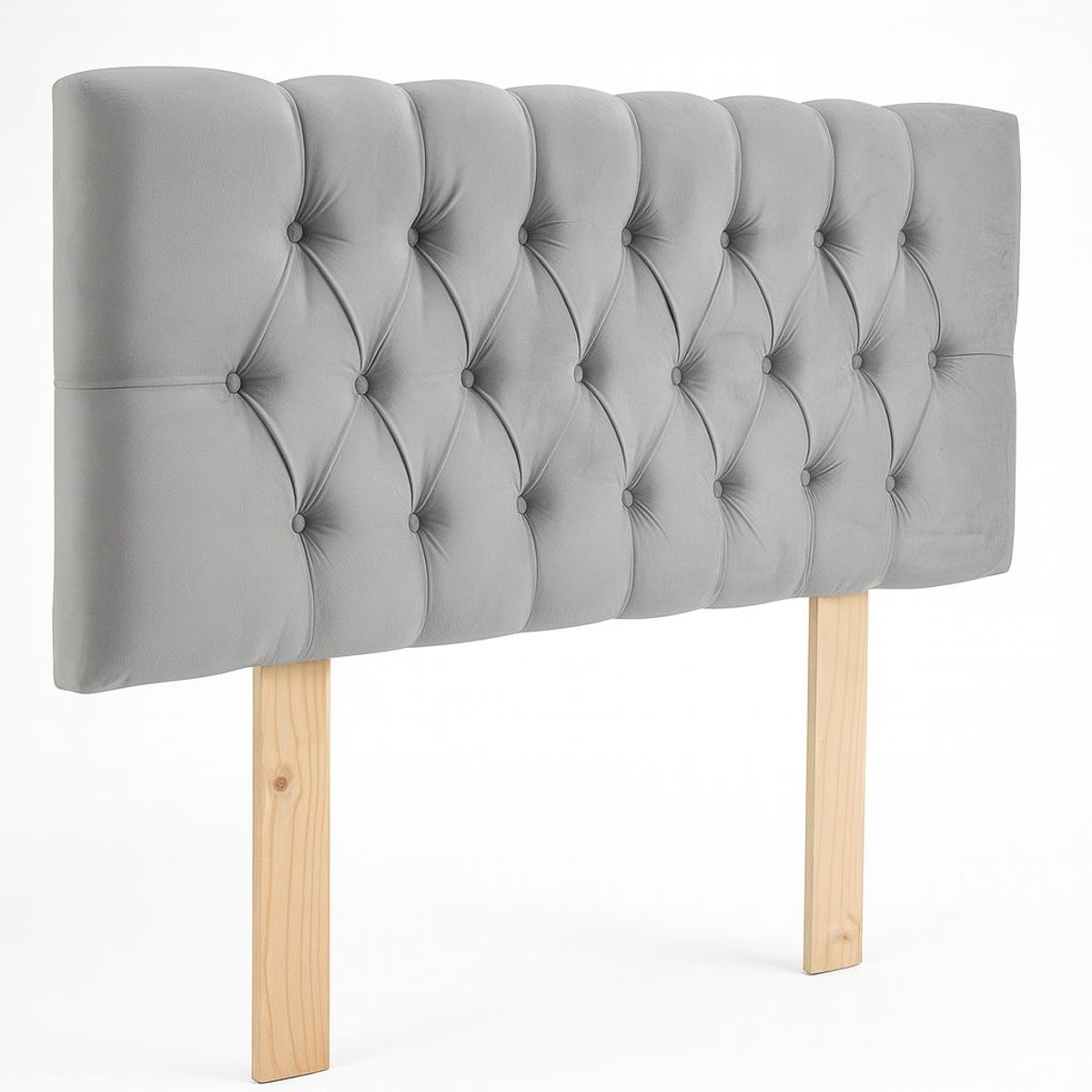 GENERICO - Respaldo 2 Plazas Classic Line Buttons Gris Claro Perla