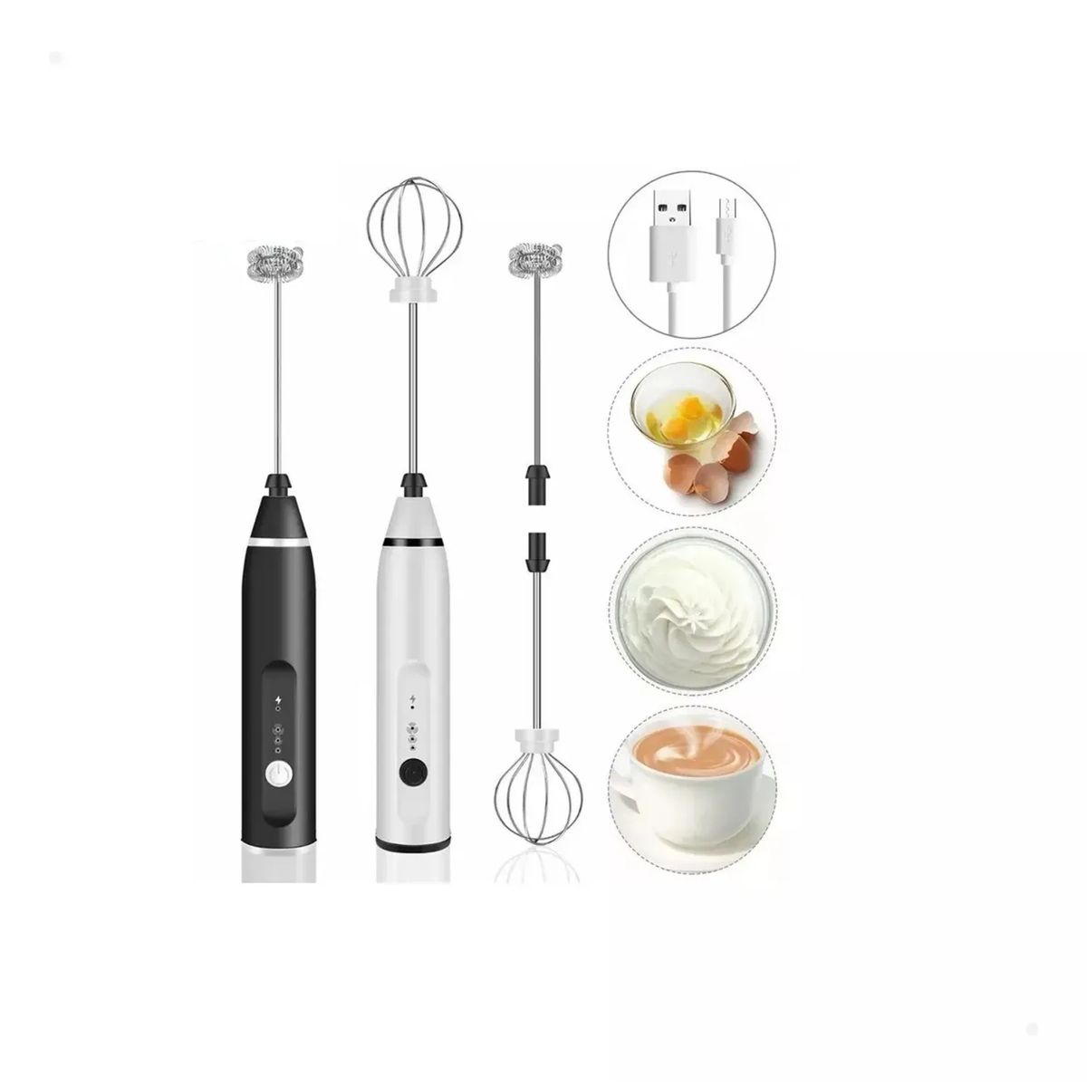 GENERICO - Batidor Café Mezclador Eléctrico Bebidas Recargable