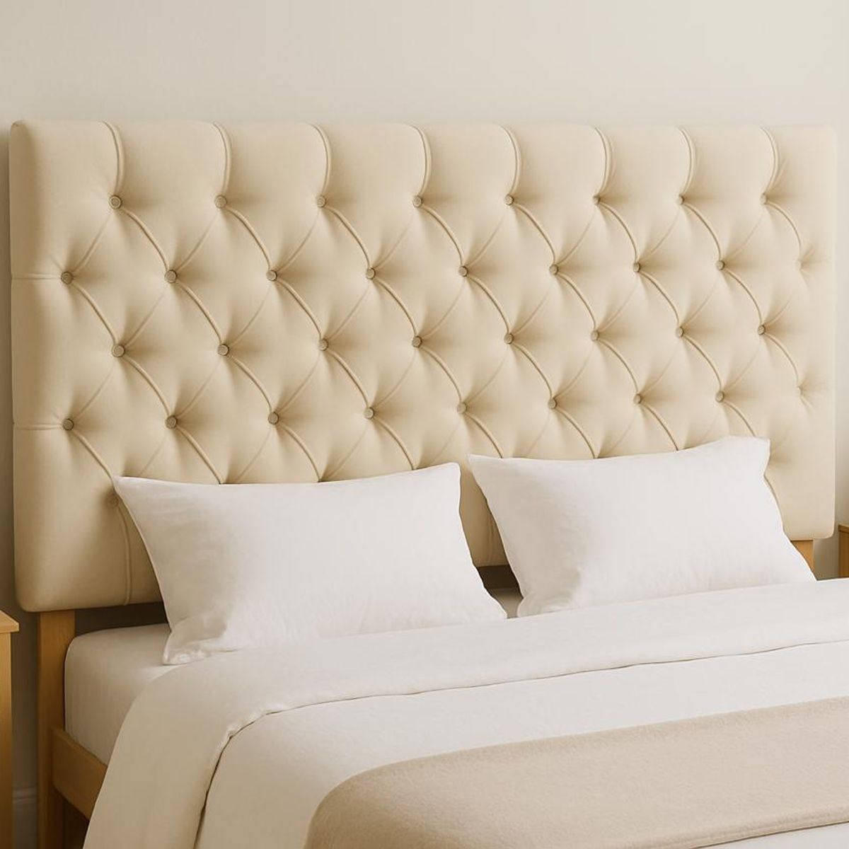 GENERICO - Respaldo 2 Plazas Classic Line Buttons Crudo