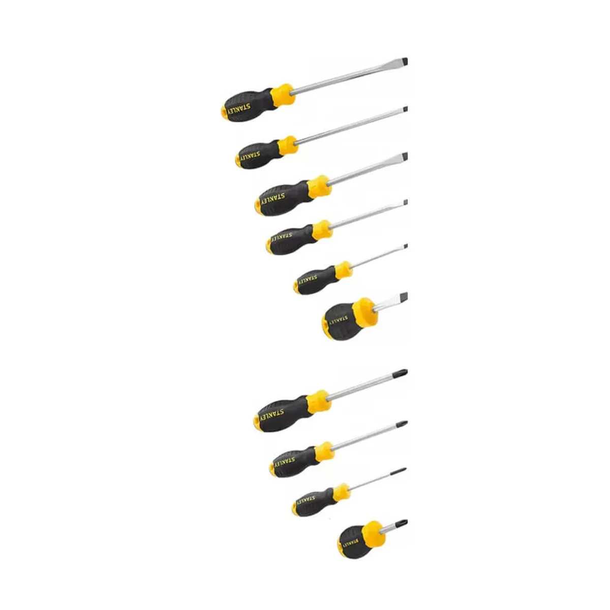 STANLEY - Set Destornilladores P. Imantadas Cruz y Paleta - 10 Piezas
