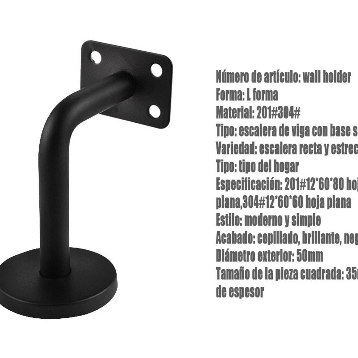 GENERAL - Acero Inoxidable Pared Escalera Barandillacantidad Seis