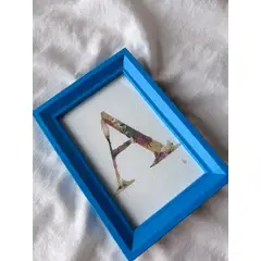 GENERICO - Cuadro Botánico de Flores Prensadas Letra A