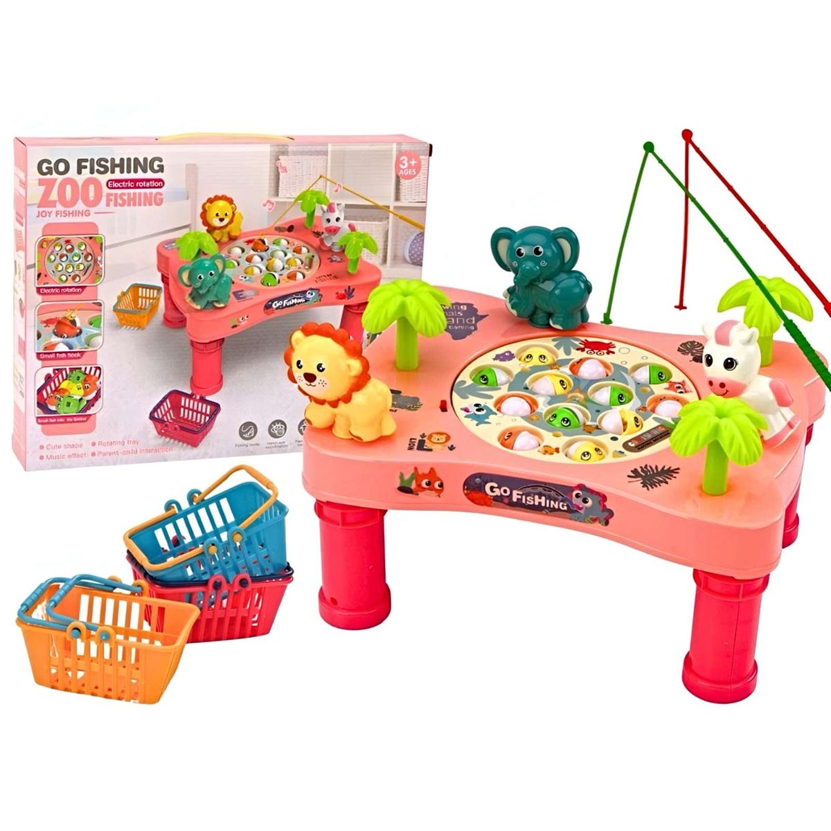 GENERICO - JUEGO DE PESCA ZOOLÓGICO INFANTIL 12 PIEZAS