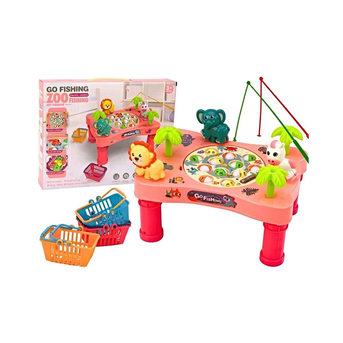 GENERICO - JUEGO DE PESCA ZOOLÓGICO INFANTIL 12 PIEZAS