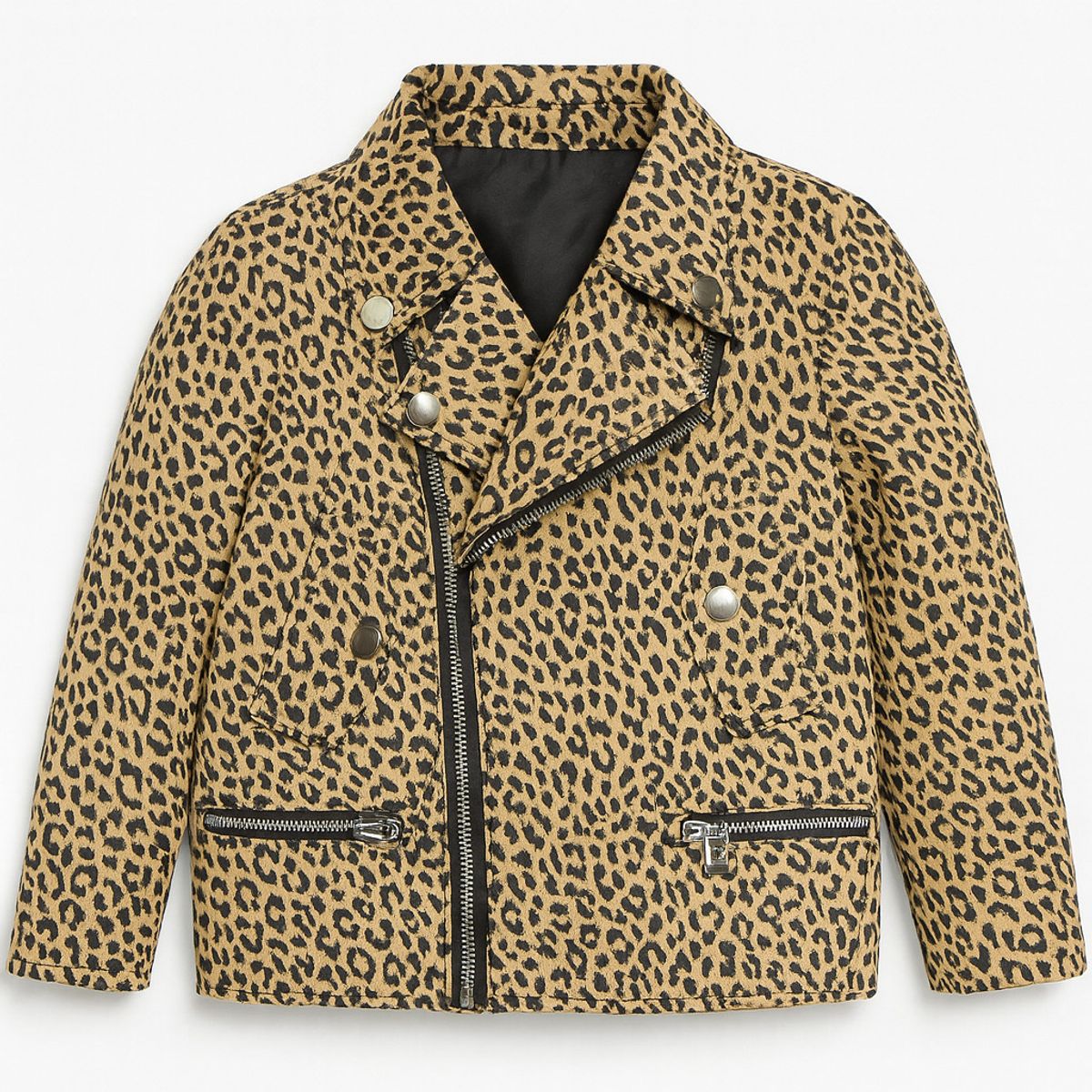 KIBOU - Chaquetas Animal Print Niña Estilo Biker Moda Casual