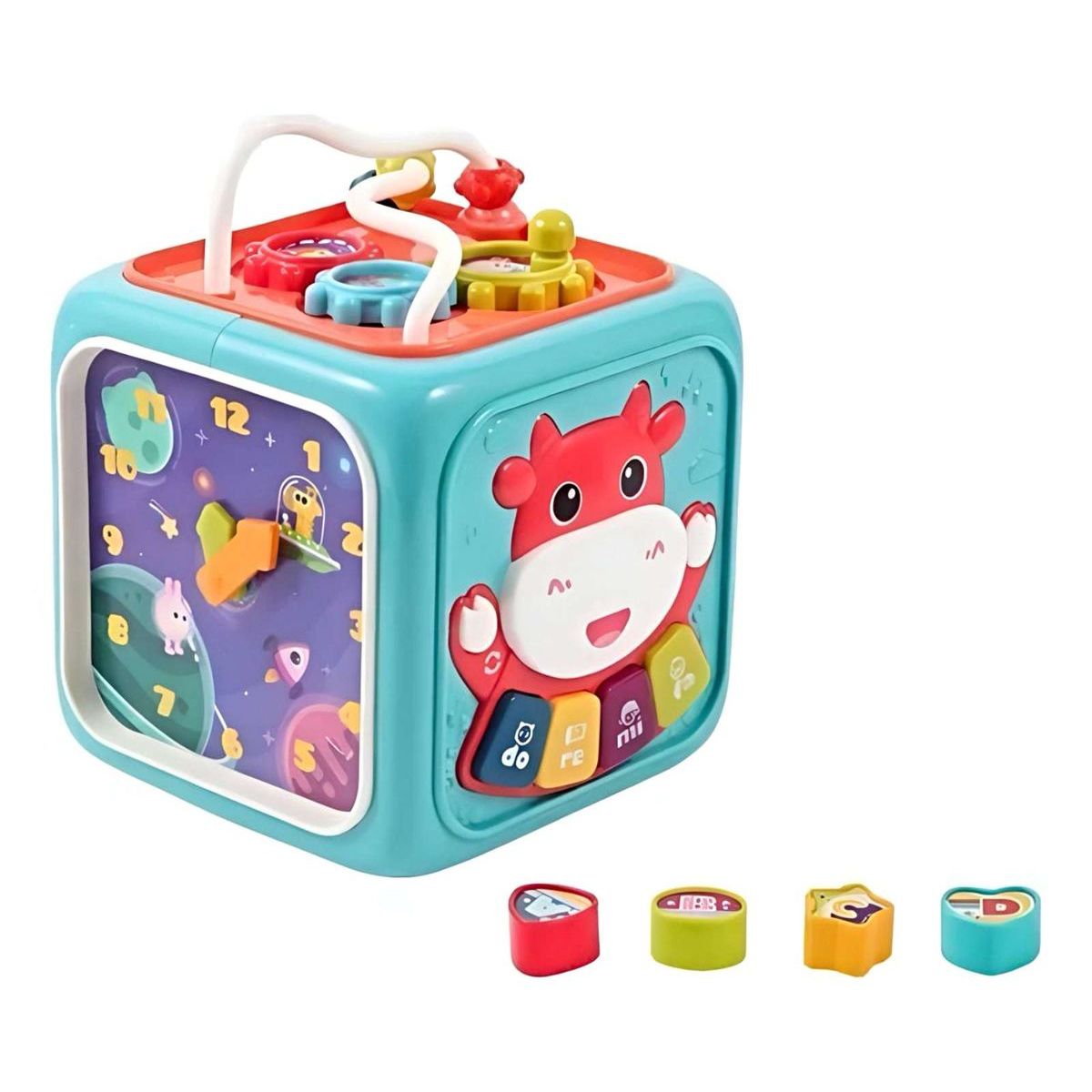 GENERICO - CUBO DIDÁCTICO DE ESTIMULACIÓN INFANTIL CON LUZ Y SONIDO