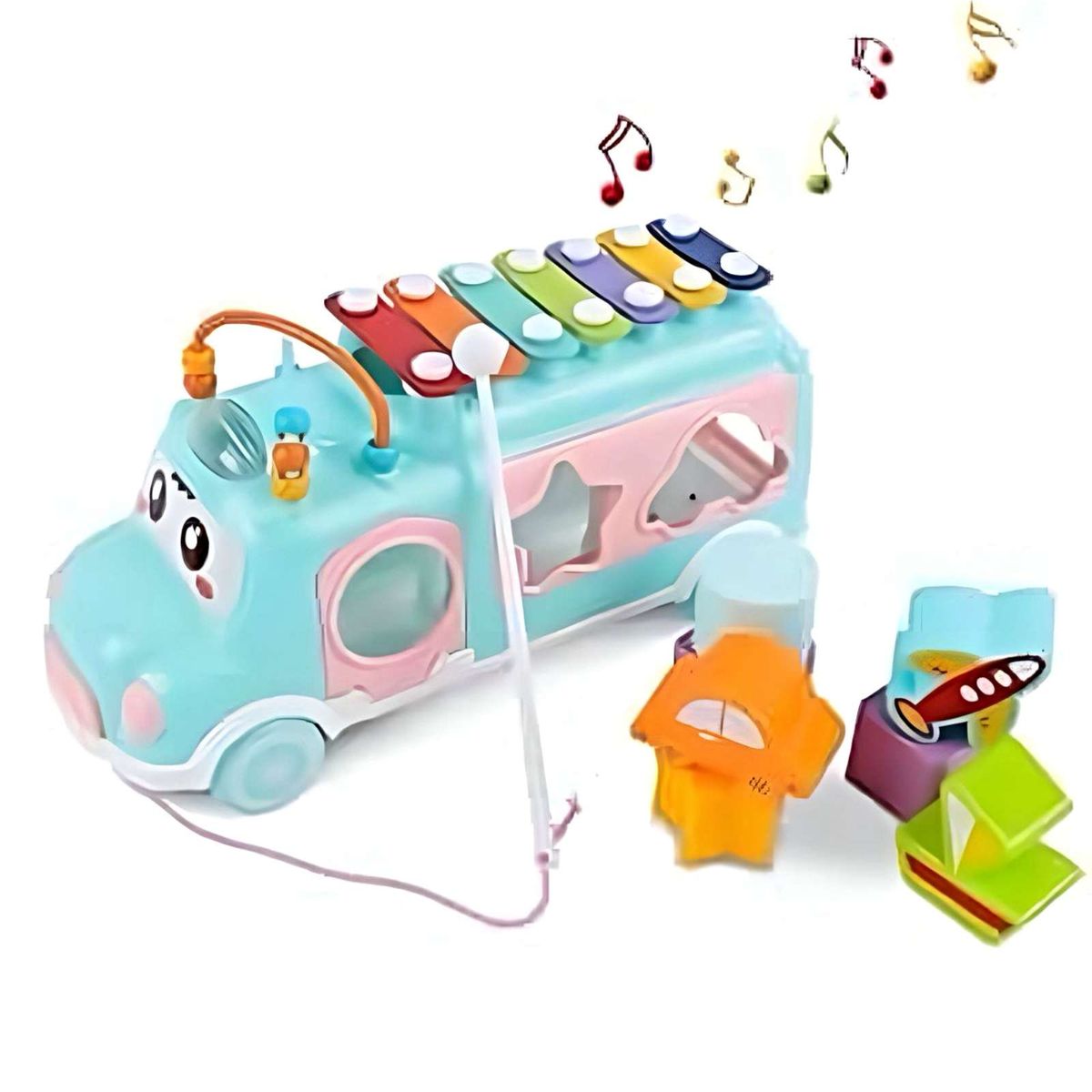 GENERICO - JUGUETE XILÓFONO MUSICAL INFANTIL CON BLOQUES DE CONSTRUCCIÓN