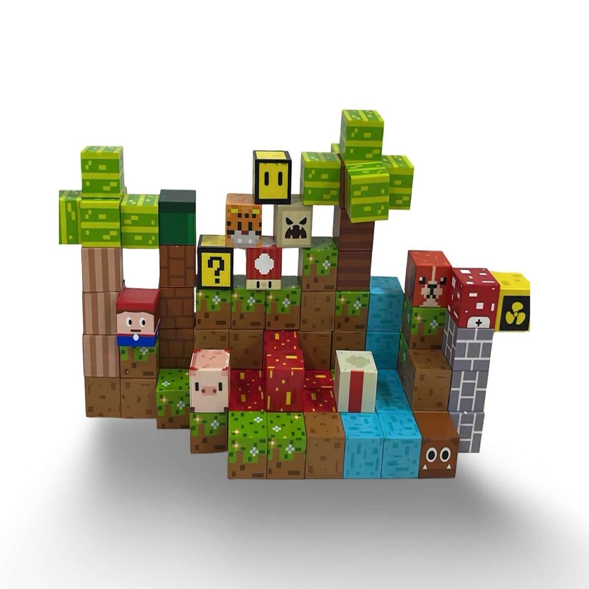 MINECRAFT - Juguete Cubo Magnetico 84 piezas diseño Mine-cratf