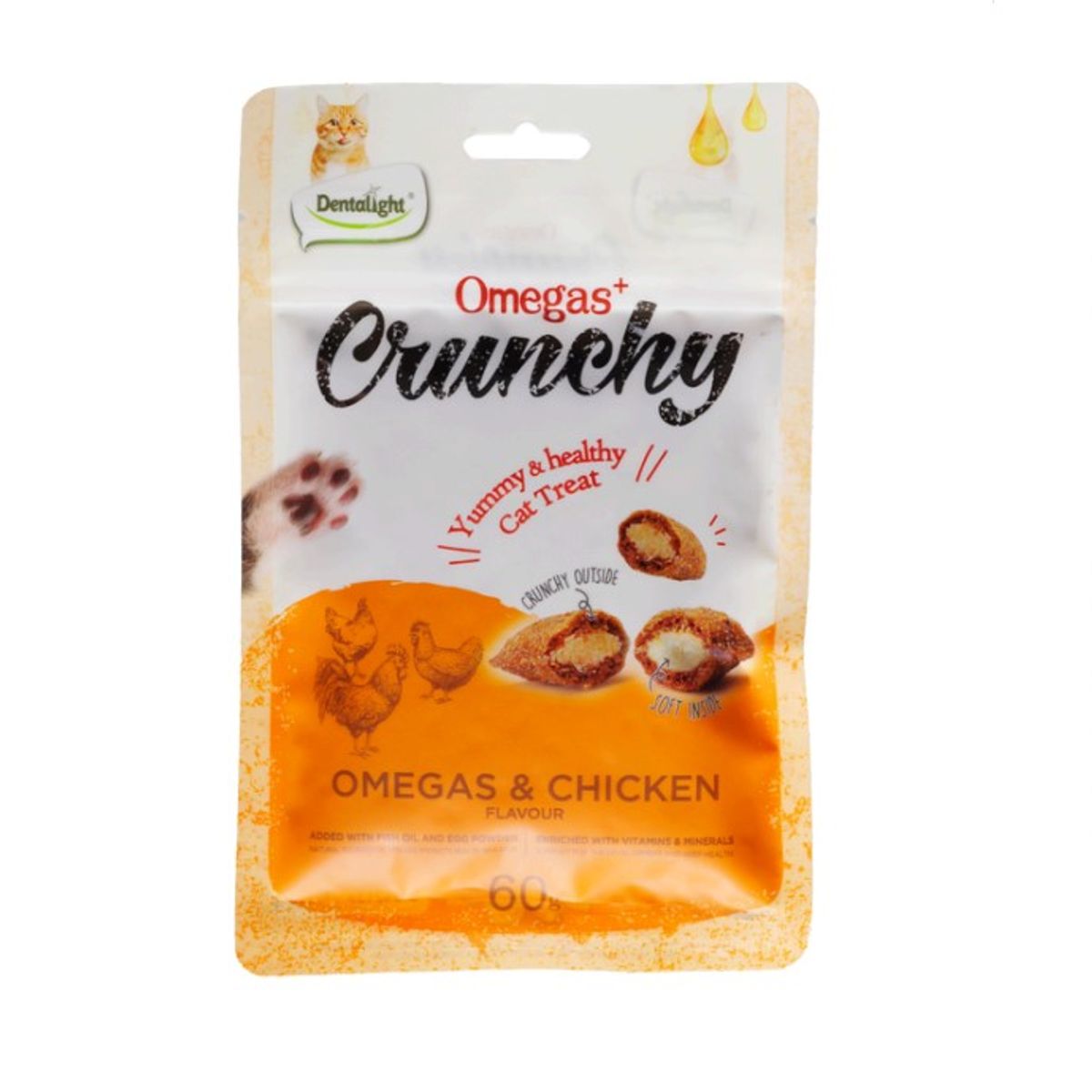 MARBEN PETS - Galletas crunchy de pollo con omega para gatos