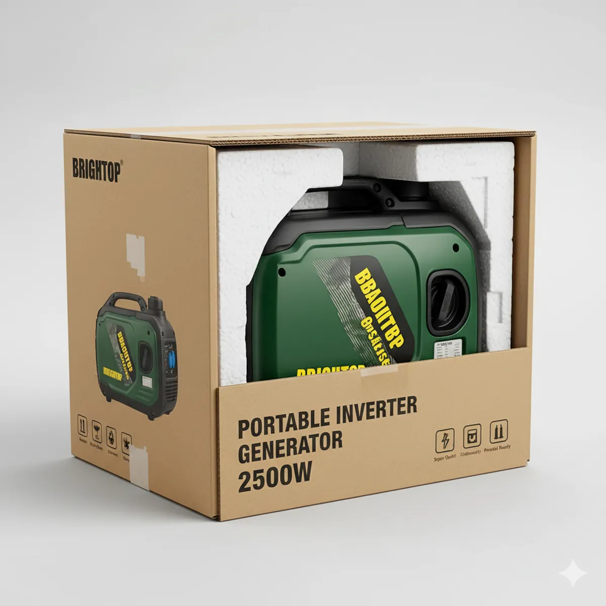 MOVI - Fuente de Energía Portátil BRIGHTOP Batería Inverter Silenciosa 2000W Salida ACDC