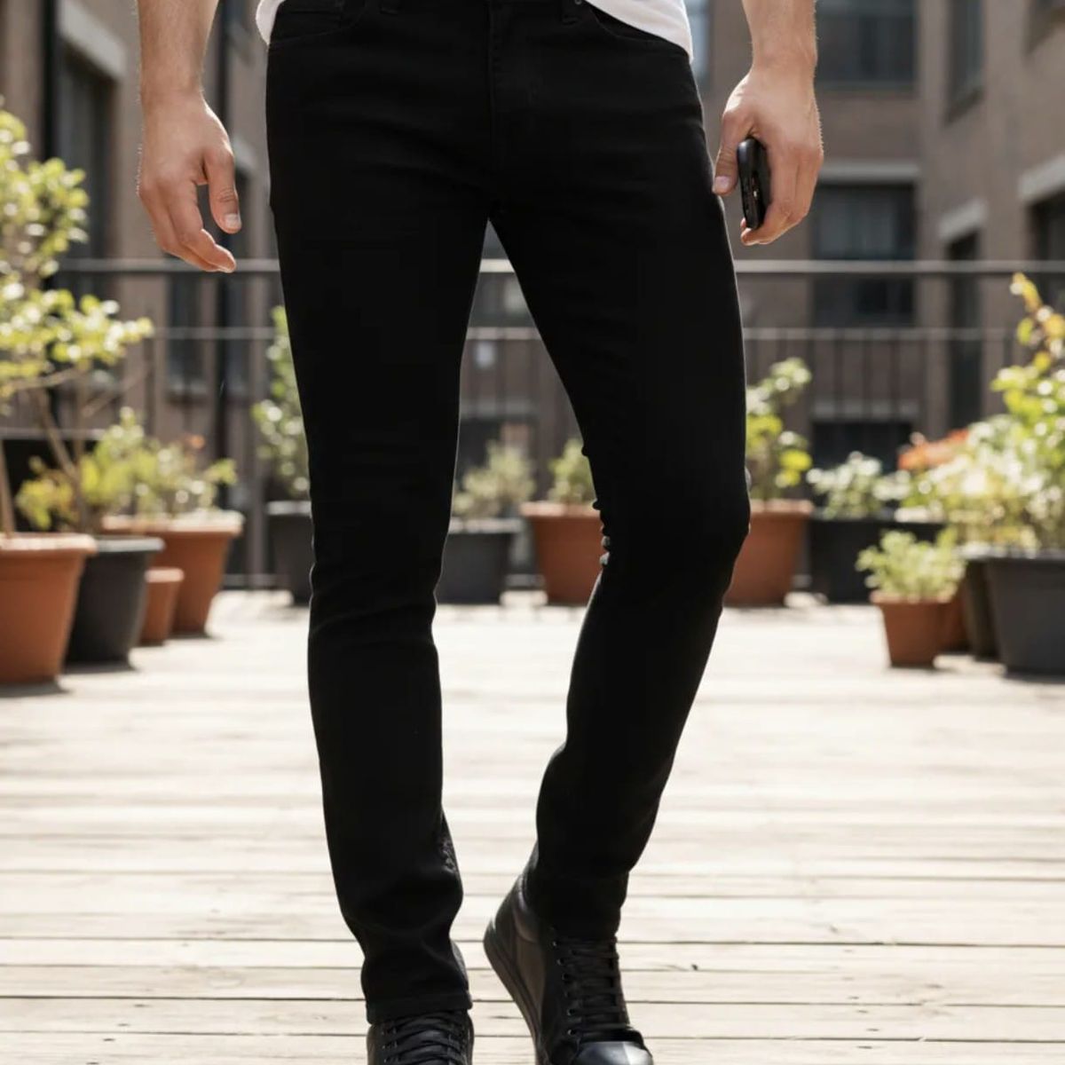 BLUE MOUNTAIN - Pantalón Jeans Hombre slim Elasticado