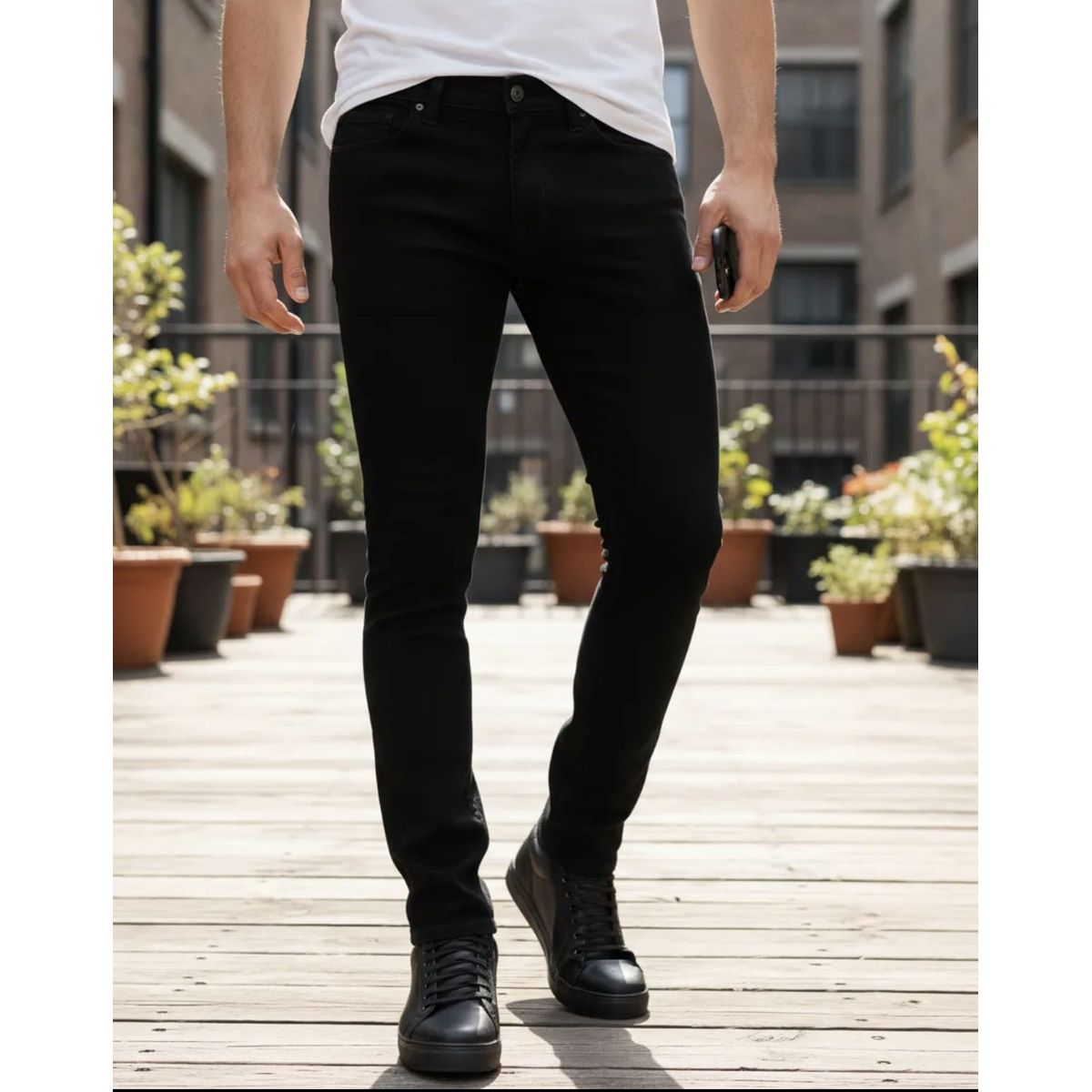 BLUE MOUNTAIN - Pantalón Jeans Hombre slim Elasticado