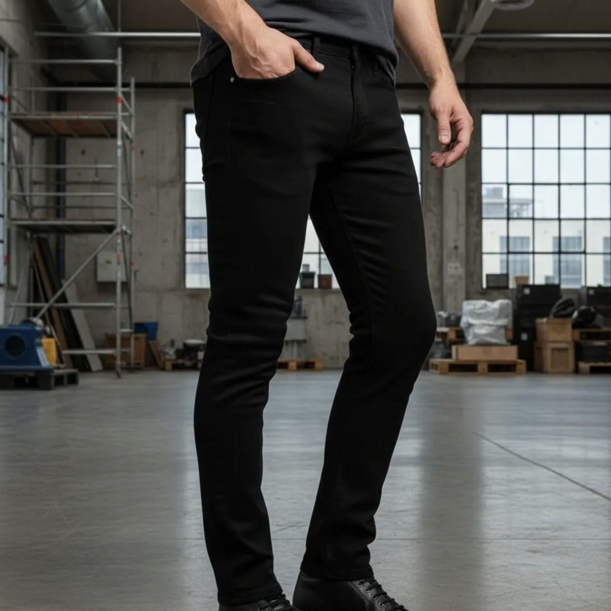 BLUE MOUNTAIN - Pantalón Jeans Hombre slim fit Elasticado