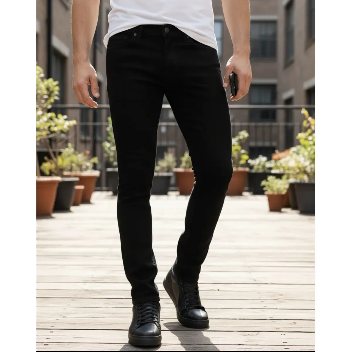 BLUE MOUNTAIN - Pantalón Jeans Hombre slim Elasticado