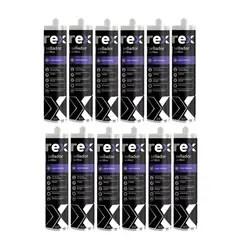 REX - Silicona Sellador Acrílico Blanco 300 Ml. 12 Unidades