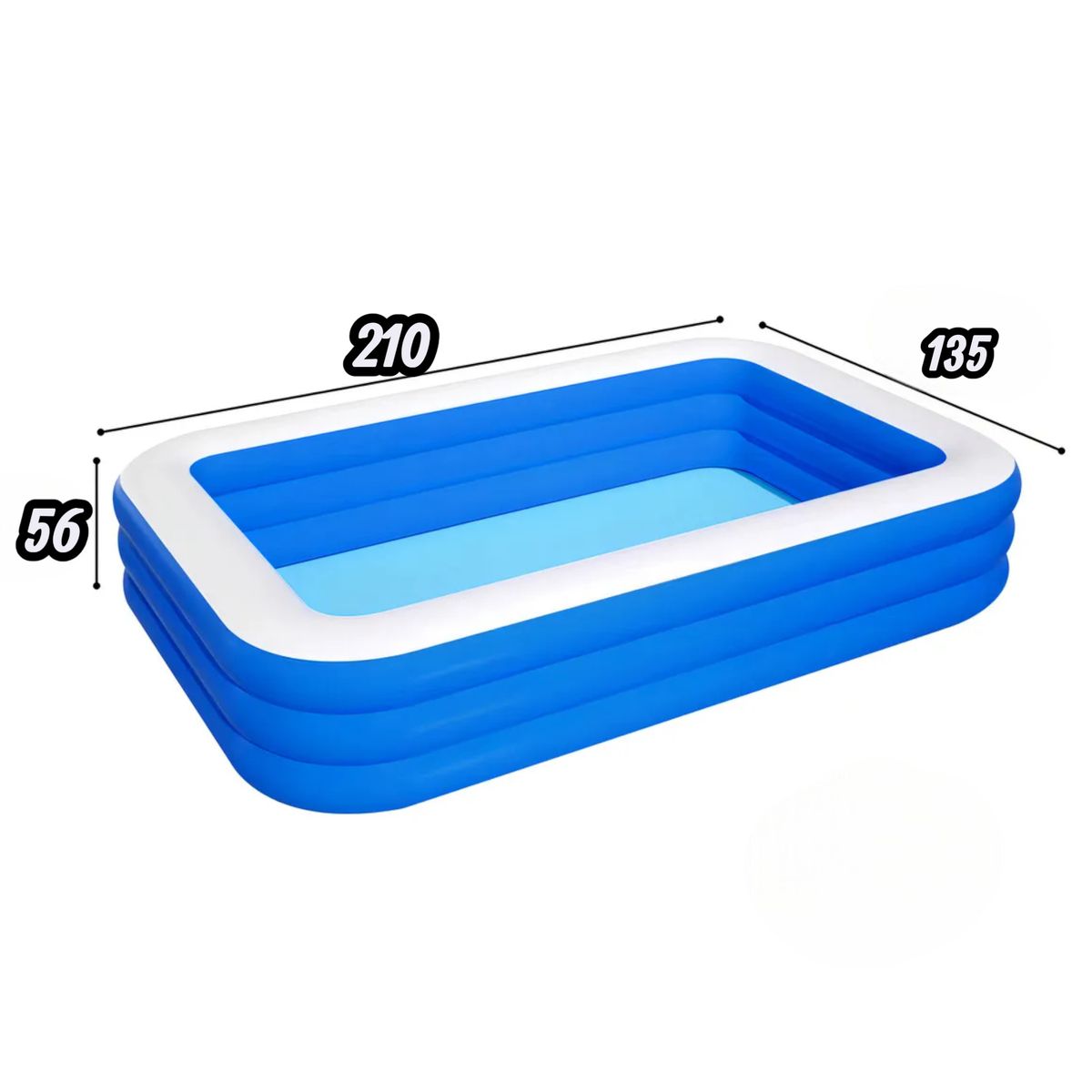 OEM - Piscina para Niños Inflable Family Pool 210x135x56cm  1500LT