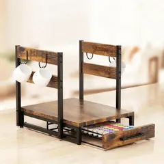 HALMAN - Cajón Porta Cápsulas K-Cup con Ganchos para Tazas