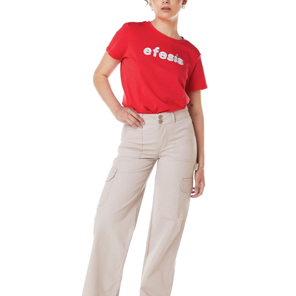EFESIS - Pantalón Palazzo Tiro Medio Mujer Efesis