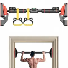 GENERICO - Barra de Dominadas para Puerta Ajustable 68–100 cm con Mecanismo de Bloqueo