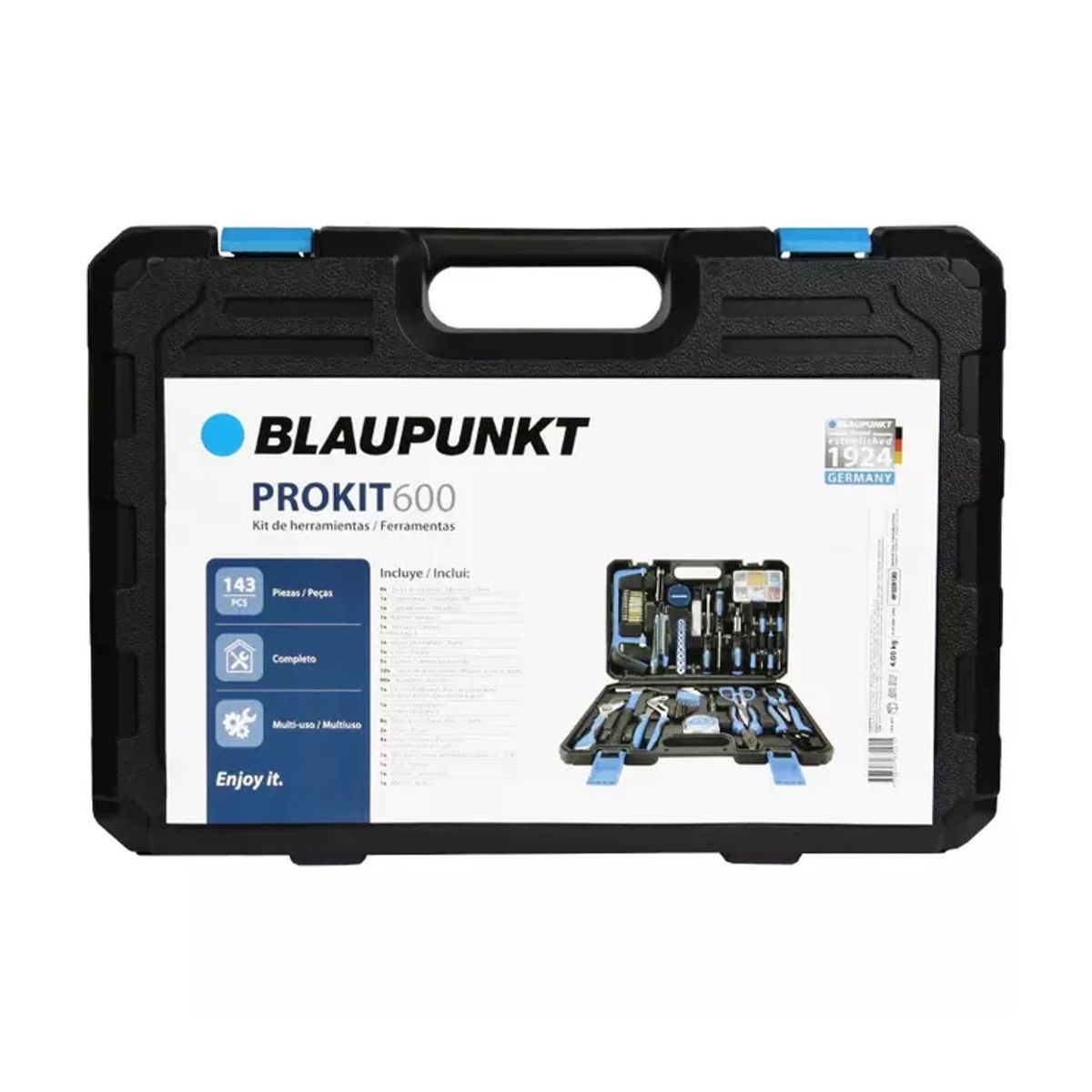 BLAUPUNKT - Maletín Set de Herramientas Blaupunkt 600