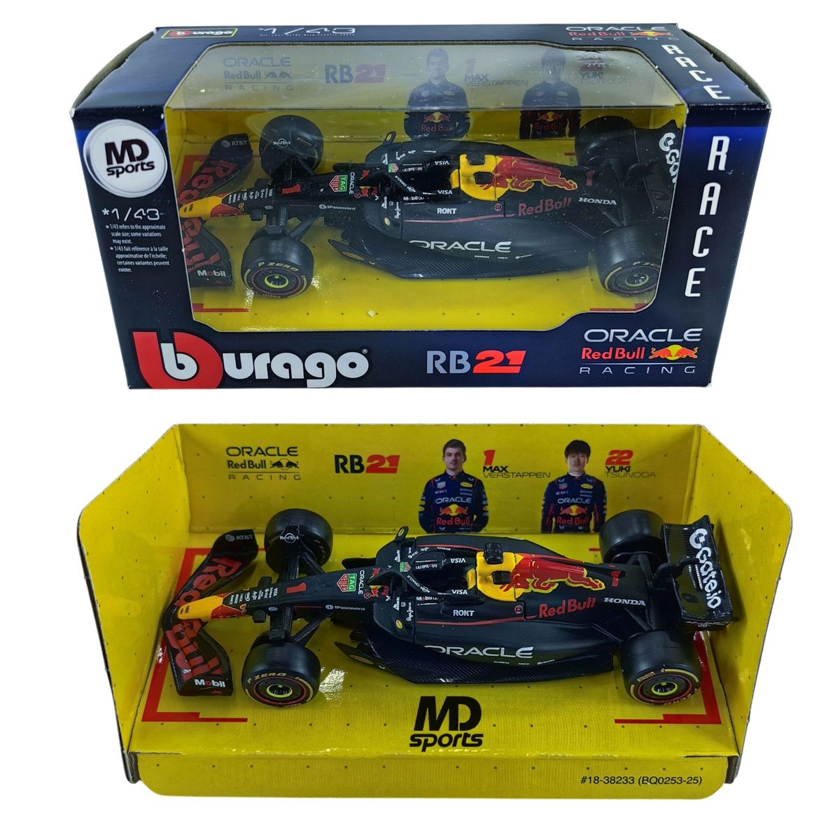 BBURAGO - Auto F1 RedBull RB21 2025 #1 Max Verstappen Caja Normal 1:43